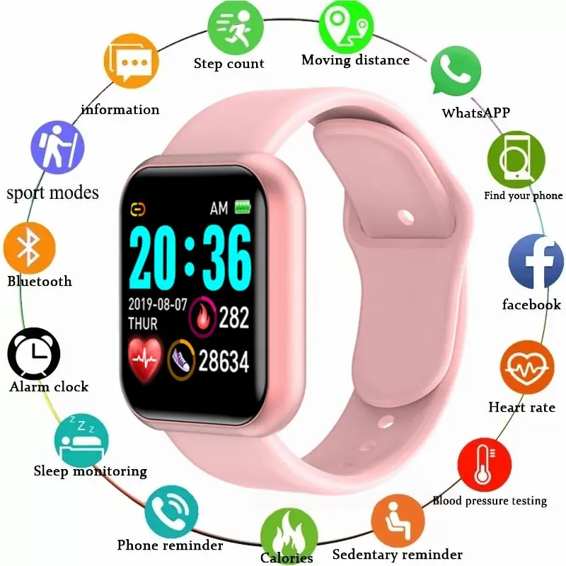 Buy Multifunctional Smart Watch Men Women Bluetooth Connected Phone Music Fitness Sports Bracelet Sleep Monitor Y68 Smartwatch D20 At Best Price in pakistan and other countries