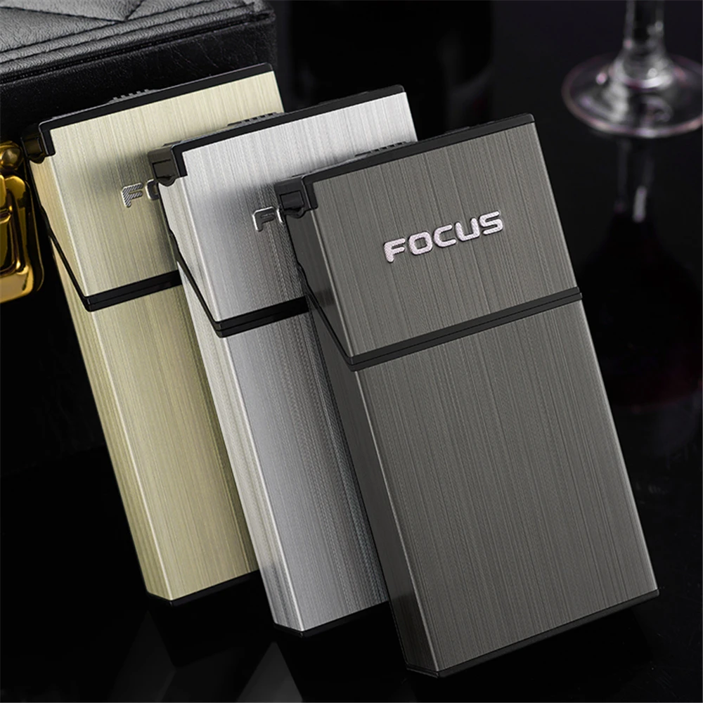Metal Cigarette Case Waterproof Cigarette Box Portable Flip Cover 20pcs Cigarettes Tobacco Holder Storage Container Smoking Tool