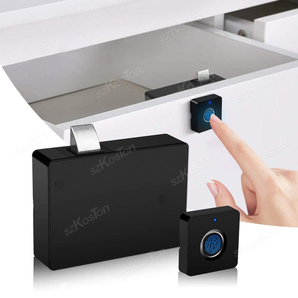 Fingerprint Drawer Biometric Fingerprint Cabinet Lock Keyless Smart Locker Lock for Home and Office Cabinet Drawer Storage