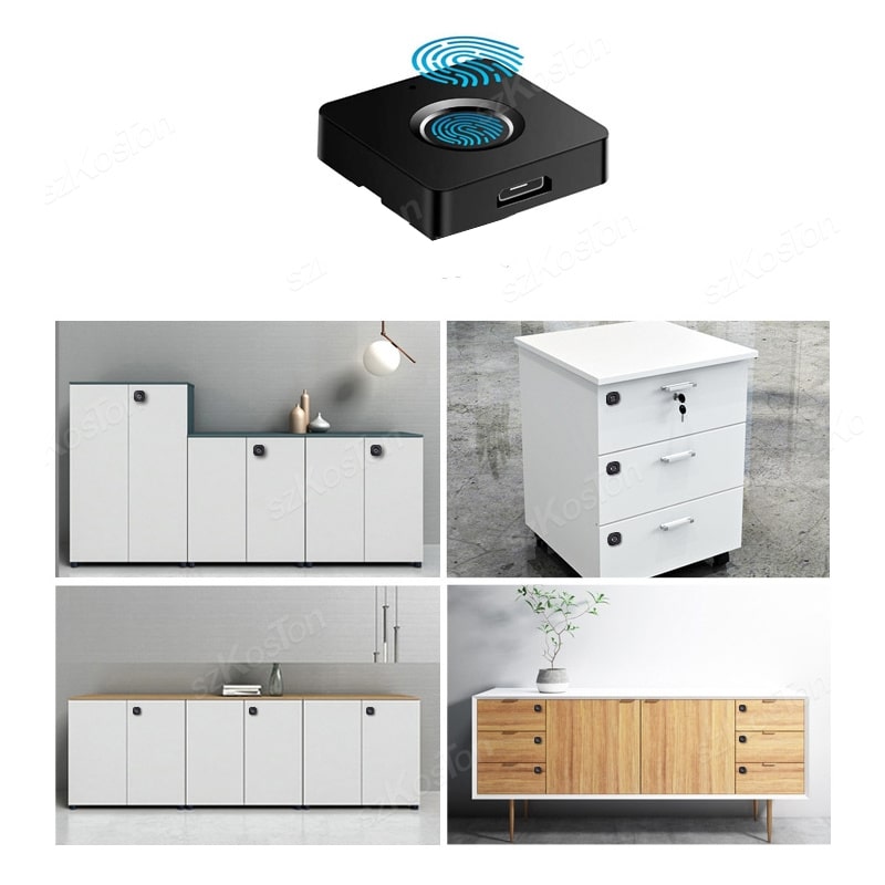 Fingerprint Drawer Biometric Fingerprint Cabinet Lock Keyless Smart Locker Lock for Home and Office Cabinet Drawer Storage