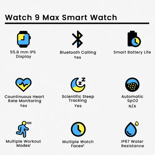 Buy Watch 9 Max Smart Watch At Best Price In Pakistan - Qureshi Products