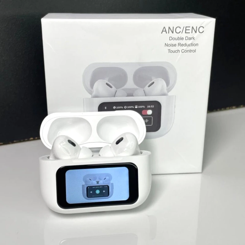 Buy AIRPODS A9 Touch Screen ANC/ENC Double Dark, Noise Reduction, Touch Control Wireless Headset At Best Price in Pakistan